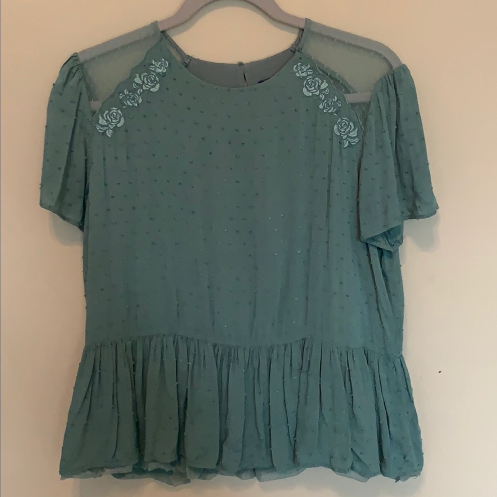 Francesca’s Green detailed blouse
